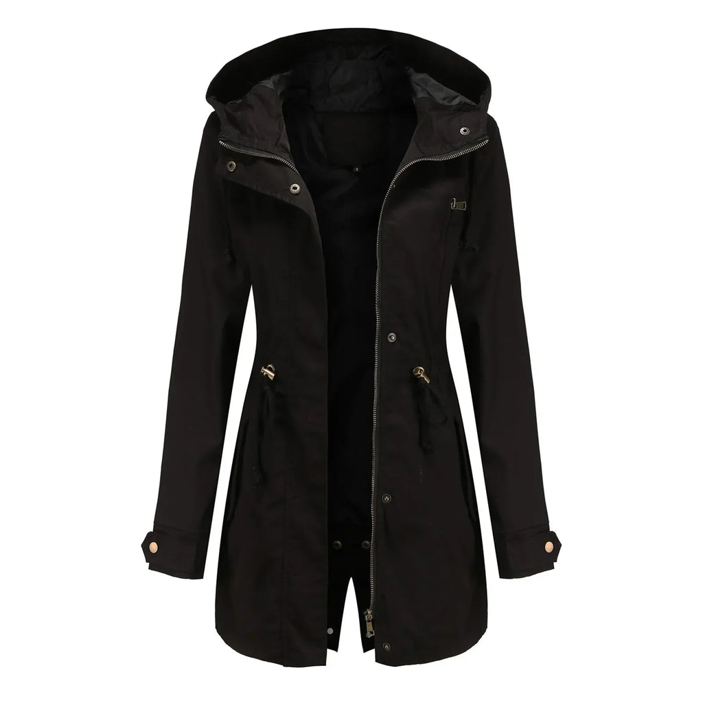 Kurtka z kapturem z wbudowaną podszewką dla kobiet | Idealna na zimę